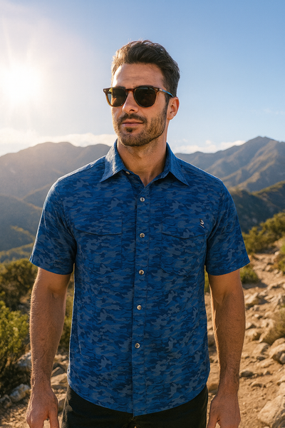 Men's Performance Fishing Shirt - Dot Camo | Hook & Tackle