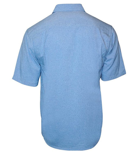 Men's Hook & Tackle, Short Sleeve Performance Sun Protection Shirt,  Tamarindo #M01054S Charcoal Heather - Richard David for Men