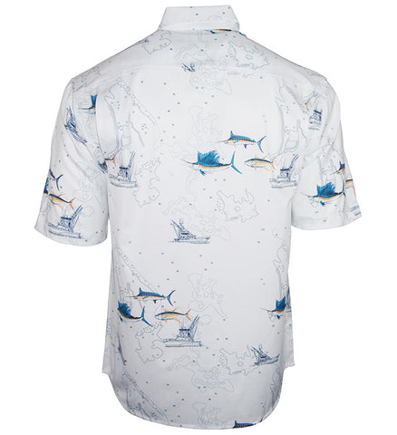 Men's Marine Charts UV Vented Fishing Shirt