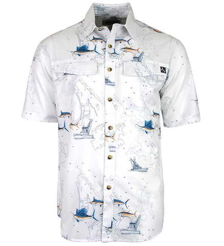Fish Print Shirt > Casual Shirt > Button Up Shirt Small