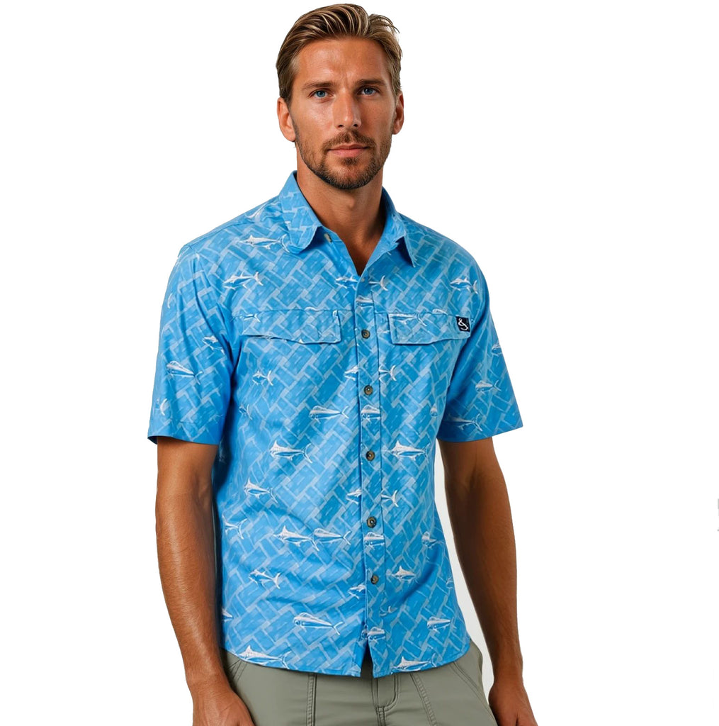 fishing dress shirts The Sky Blue Tulu Custom Fishing Shirt Ledbury