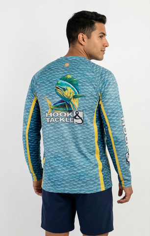 Men's Mahi Scales L/S UV Fishing Shirt