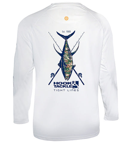 Men's Camo Tuna L/S UV Fishing Shirt