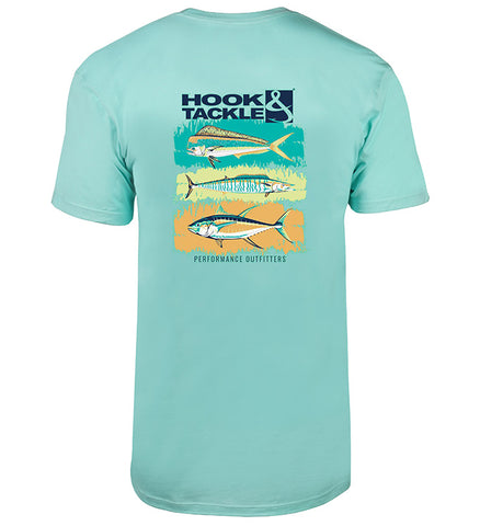 HOOK & TACKLE Men's Reel Southern Crossing Rods Premium Reserve Fishing  Shirt