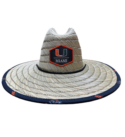 University of Miami Logo Straw Hat