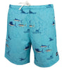 Men's Marine Charts Fishing Swim Trunk