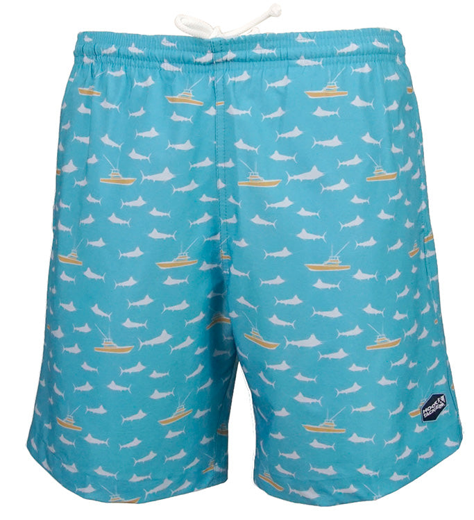 Men's Marlin Boat Fishing Swim Trunk