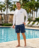 Men's Marine Charts Fishing Swim Trunk