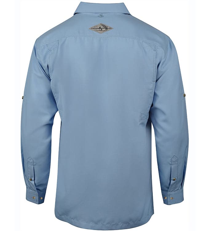 Cabela's Vented Fishing Shirt Men's Size XL Royal Blue Long Sleeve W/ Roll  Tabs 