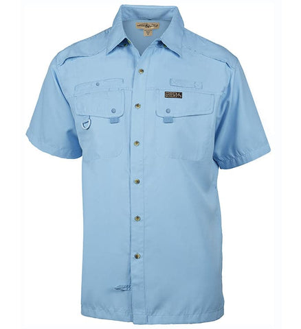Men's Westport Lifestyle Short Sleeve Saugatuck Fishy Swirl Print Fishing Shirt - Tan - Size 2XT