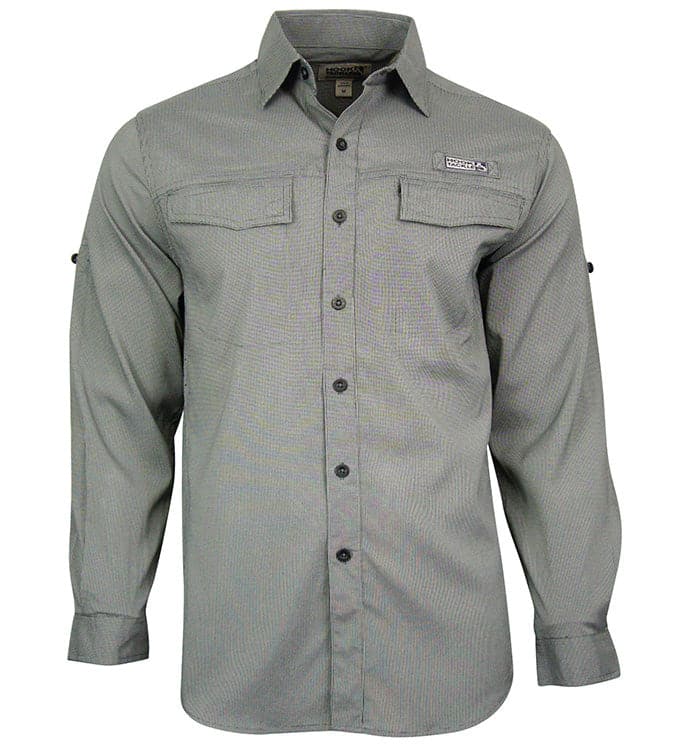 HABIT Men’s Gray Vented Long sleeve fishing shirt solar factor 40+ size 2  XL #2 