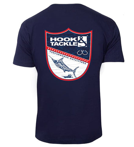 Hook & Tackle® Men's Reel Southern Florida Flag Short Sleeve Shirt Charcoal  Heather Large