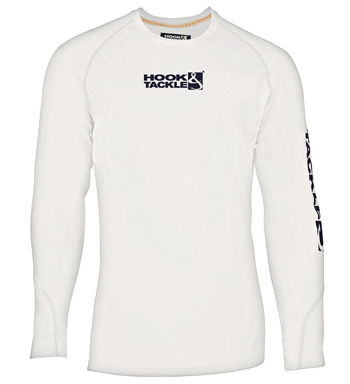 Ocean & Coast Shirt Mens XL White Graphic Tee Fishing Long Sleeve Crew Neck