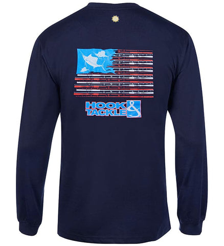 Men's Sailfish Flag L/S UV Fishing T-Shirt
