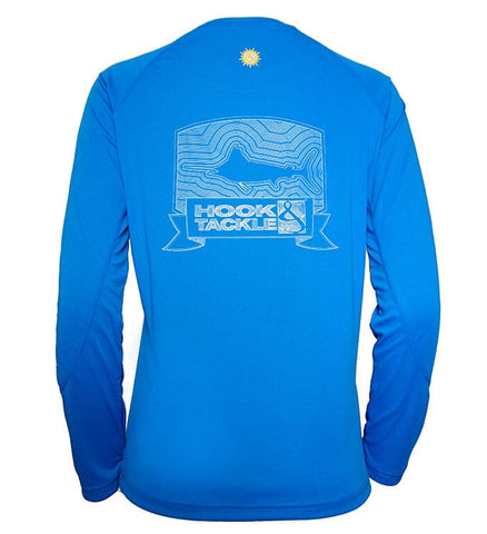 Trump Marlin Logo Long Sleeve Ice Blue Shirt - Sport Fishing Shirts and  Apparel